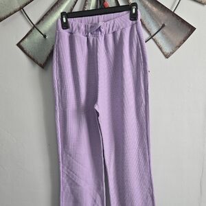 Comfrt ight Lavender Wavely Wide-Leg Lounge Pants With Pockets